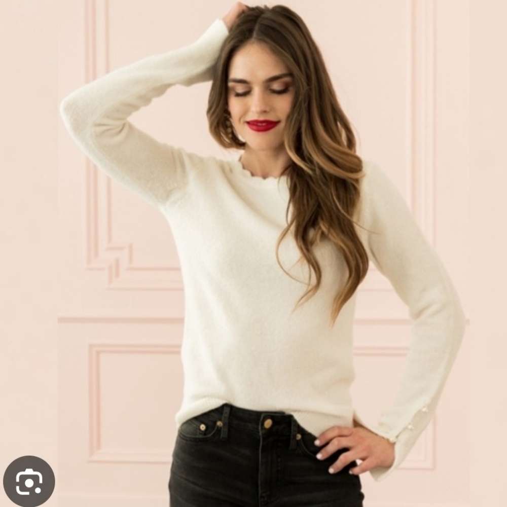 Rachel Parcell Classic Cream Sweater